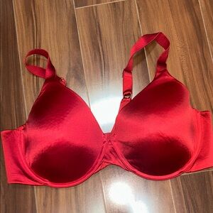 42C Lilyette lightly lined red bra